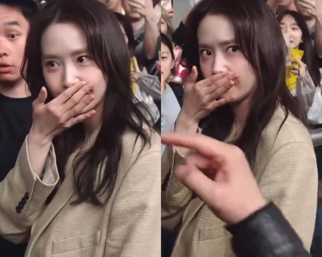 Yoona biểu cảm khó chịu ở sân bay