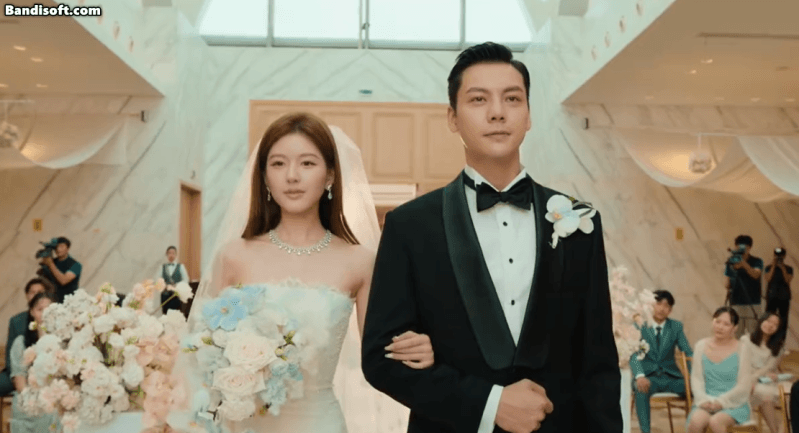 Đám cưới đang viral khắp Trung Quốc: Cô dâu nhan sắc sang xịn mịn, chú rể là tổng tài đẹp nhất quả đất- Ảnh 3. Phân cảnh cô dâu chú rể trao nhẫn