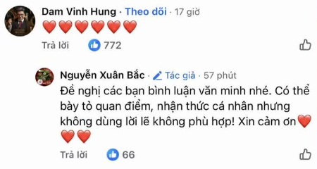 Đàm Vĩnh Hưng vội vàng sửa và xoá bình luận sau khi Cục trưởng Xuân Bắc nhắc nhở- Ảnh 4. Đàm Vĩnh Hưng sửa và xoá bình luận sau câu nhắc nhở của Cục trưởng