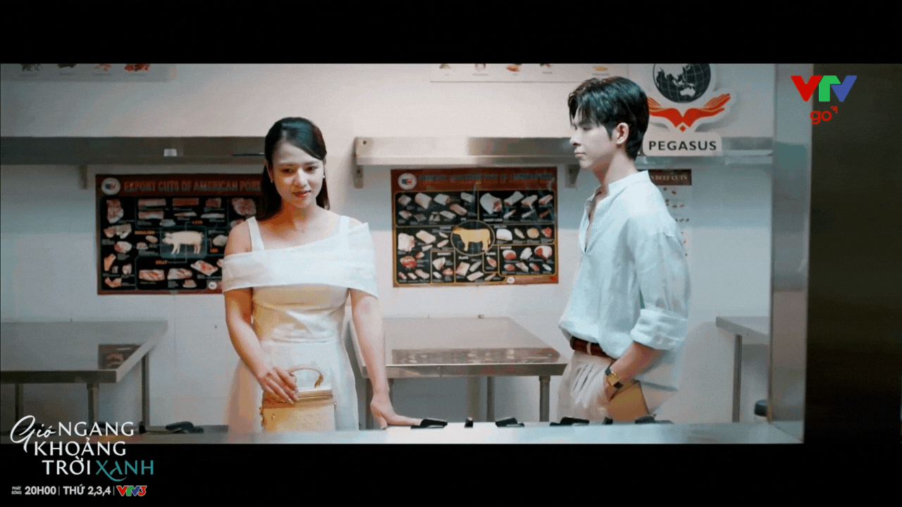 Ngân và Trường gần gũi trong phim