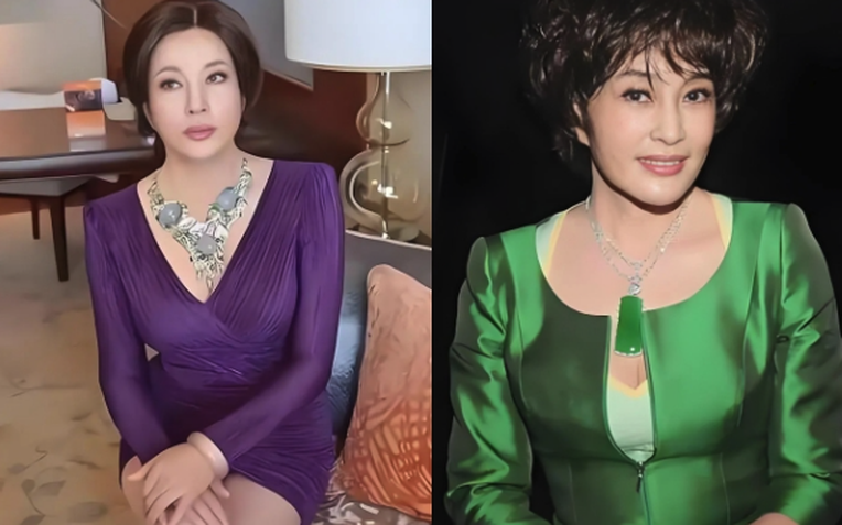 Lưu Hiểu Khánh đeo trang sức phỉ thúy xanh biếc lấp lánh