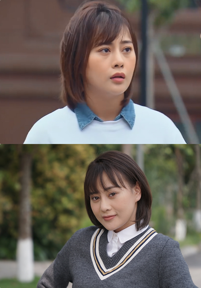 Phương Oanh với trang phục đơn giản