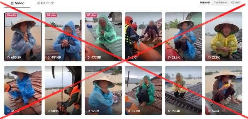 Hình ảnh mô phỏng cảnh lũ lụt 