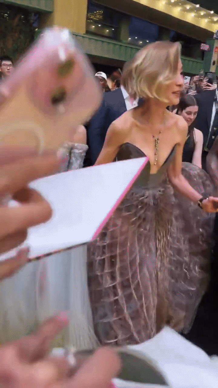 Fan cuồng bất ngờ lao đến khiến Ariana Grande hoảng hồn