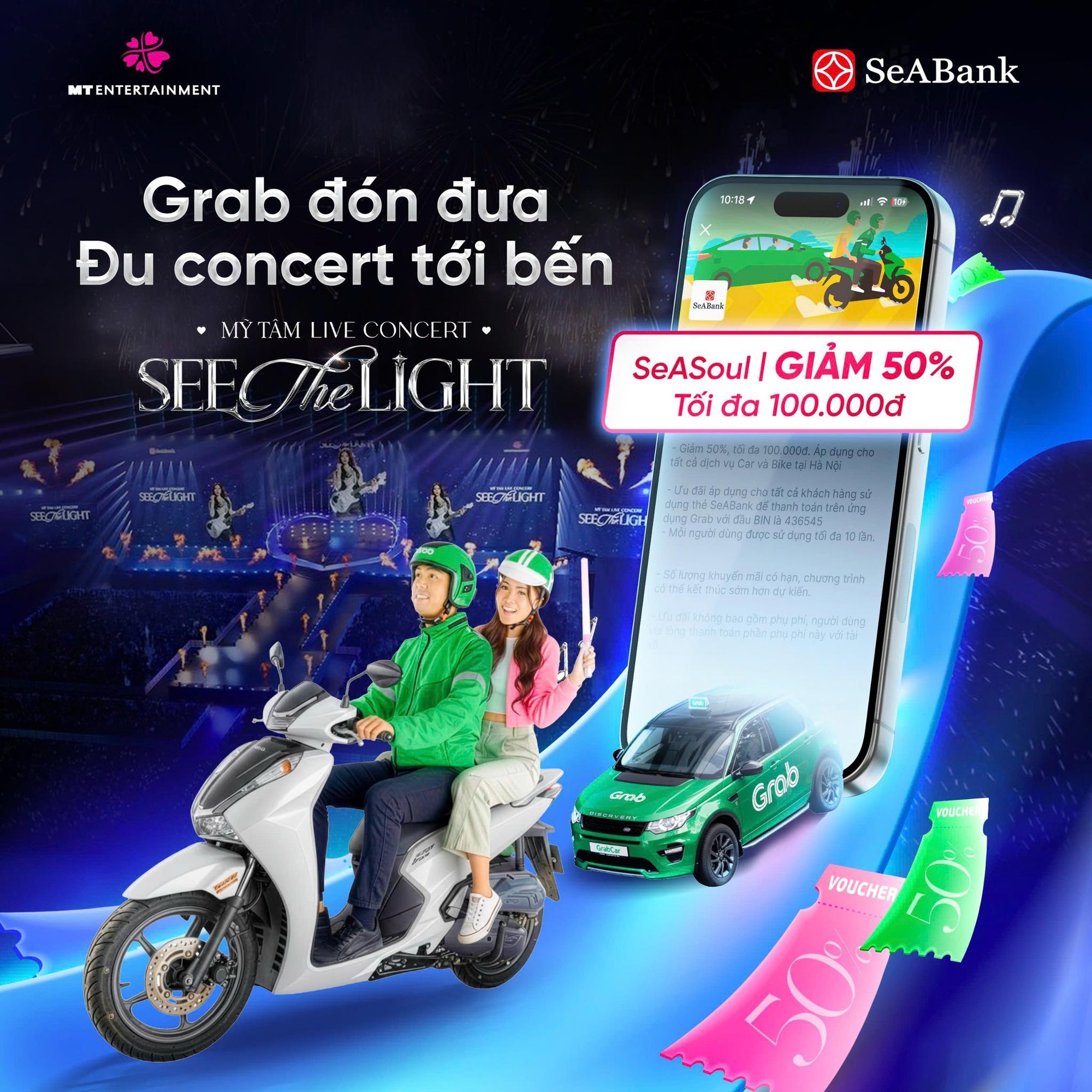 Hỗ trợ di chuyển cho khách tham dự concert