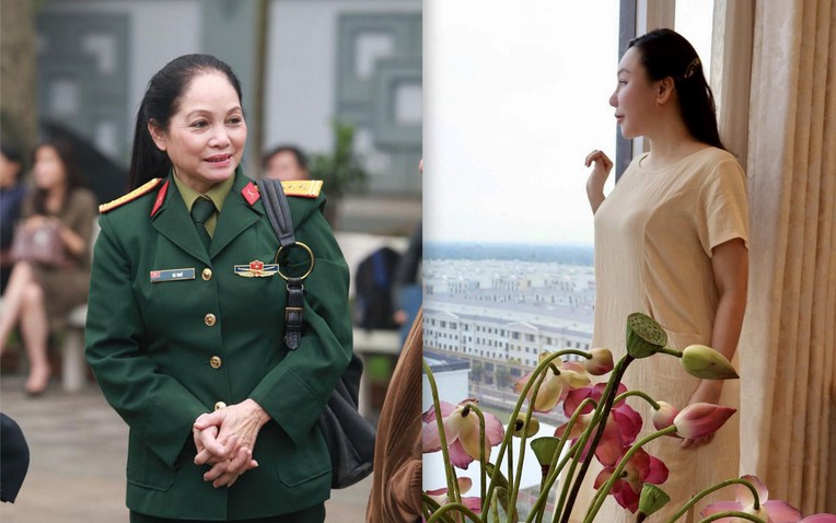 Danh tính 2 sao Việt bị nữ NSND là Đại tá quân đội từ chối nhận túi hàng hiệu, xe ô tô - Ảnh 1. NSND Hà Thủy với học trò